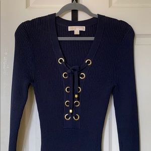 Navy Blue MK Michael Kors Knit Dress